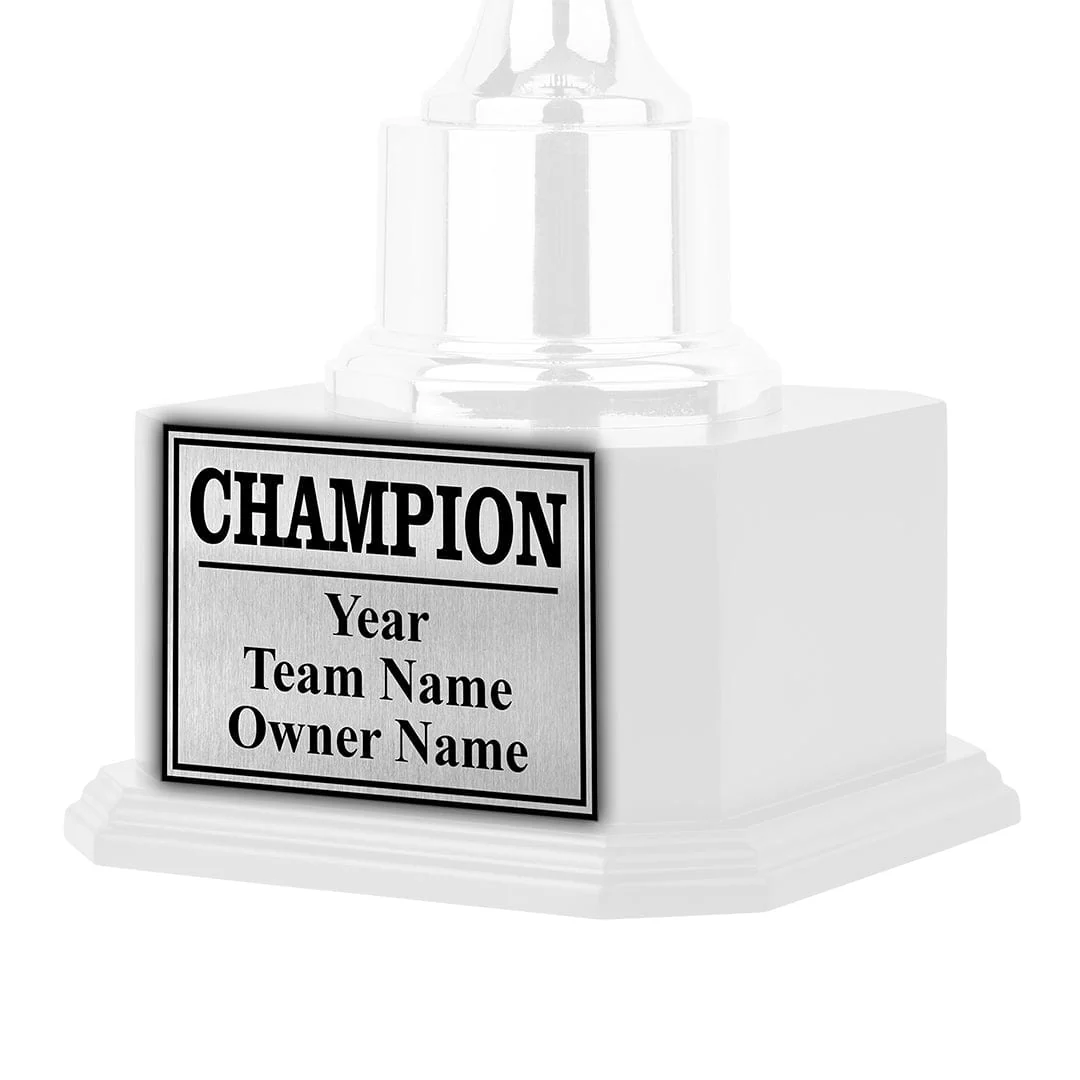 Square Base Champion Plate - Silver - Image 2