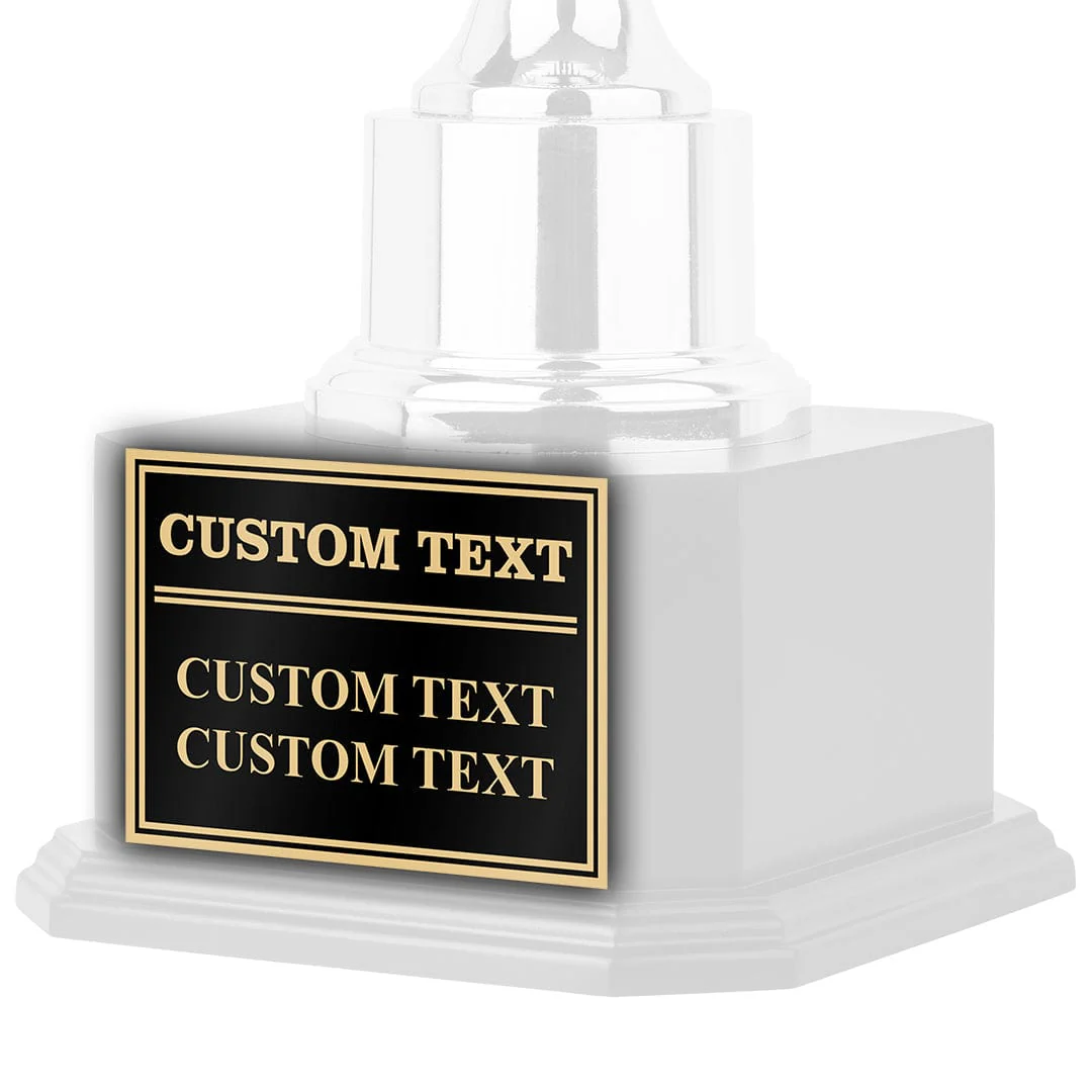 Square Base Custom Plate - Black/Gold - Image 2