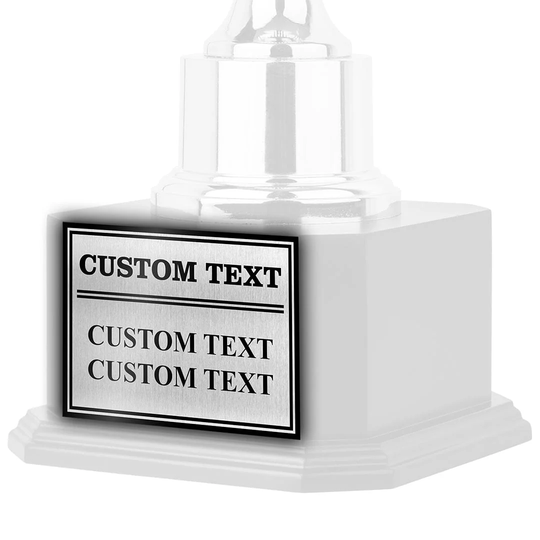 Square Base Custom Plate - Silver - Image 2
