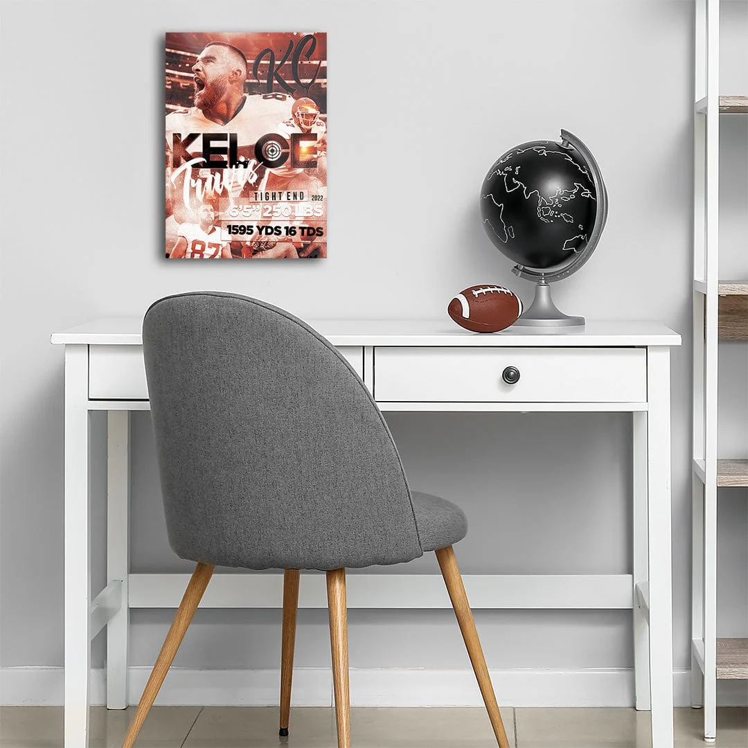 Travis Kelce Stats Grain - Metal Wall Art - Image 5