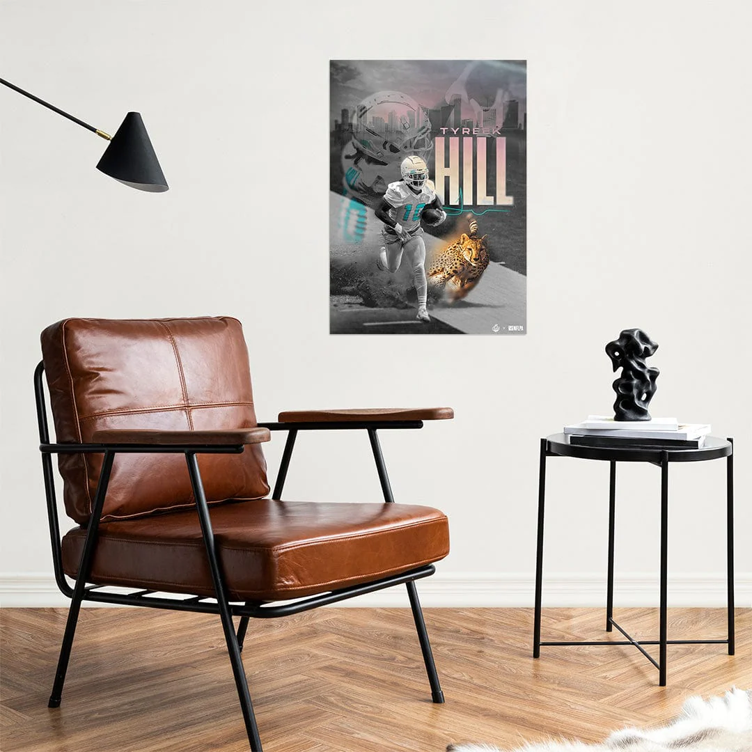 Tyreek Hill Cheetah Touchdown Run - Metal Wall Art - Image 2