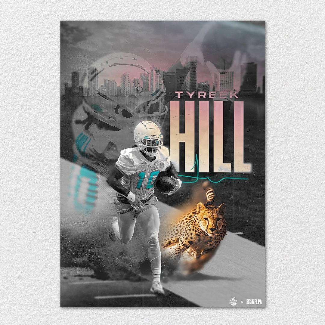 Tyreek Hill Cheetah Touchdown Run - Metal Wall Art - Image 6