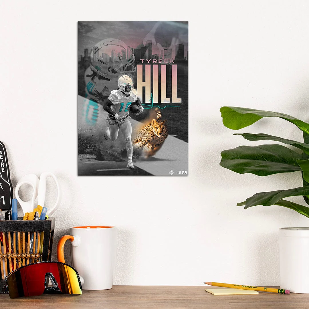 Tyreek Hill Cheetah Touchdown Run - Metal Wall Art - Image 7