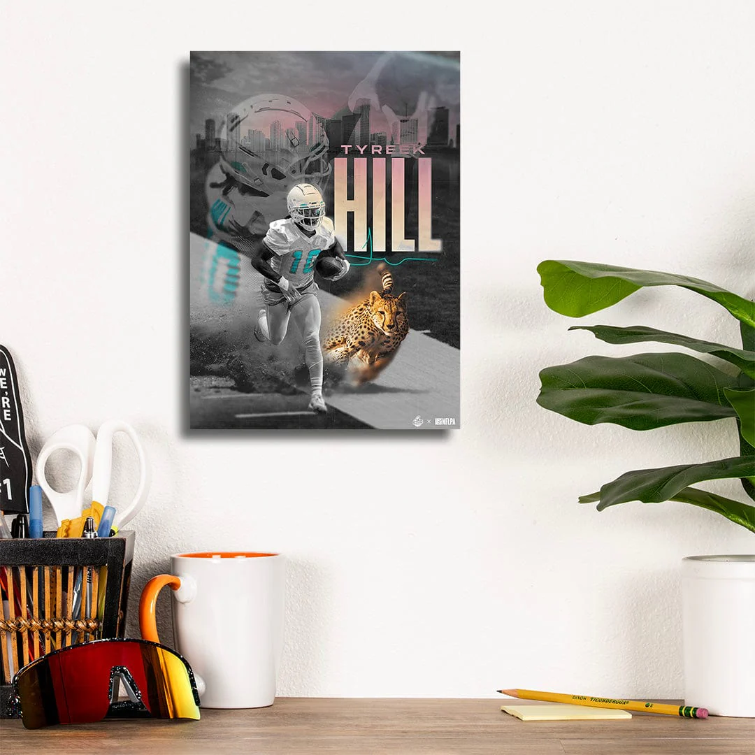 Tyreek Hill Cheetah Touchdown Run - Metal Wall Art - Image 8
