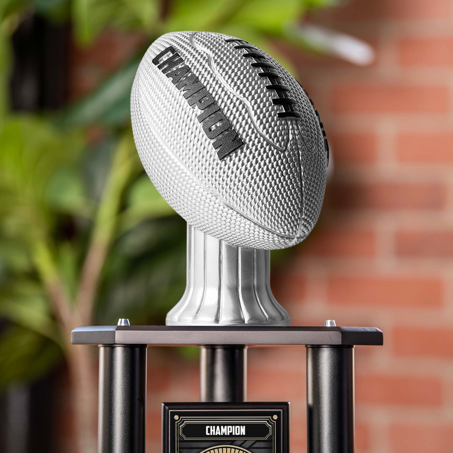 Champion Football Trophy Topper - Silver - Image 2